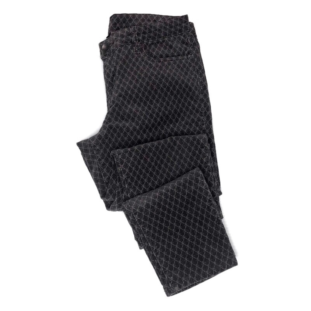 KUT MIA Gray Diamond Print Skinny Pants Size 10